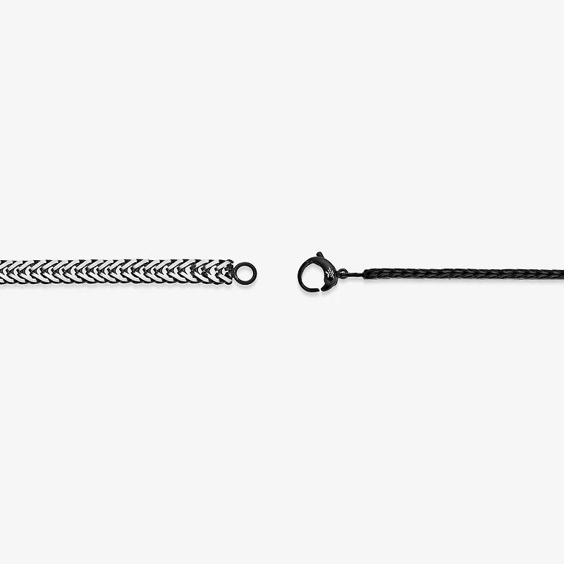 Mens Stainless Steel 24 Inch Herringbone Chain Necklace