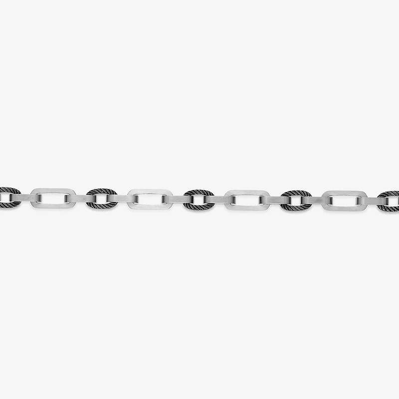Mens Stainless Steel 9 Inch Solid Link Chain Bracelet