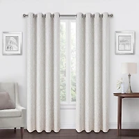 Max Blackout Campbell Geo Jacquard Grommet Top Energy Saving 100% Single Curtain Panel