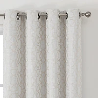 Max Blackout Campbell Geo Jacquard Grommet Top Energy Saving 100% Single Curtain Panel