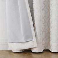Max Blackout Campbell Geo Jacquard Grommet Top Energy Saving 100% Single Curtain Panel