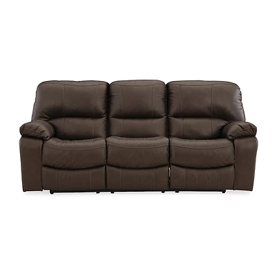 Signature Design By Ashley Leesworth Dual Power Leather Reclining Sofa
