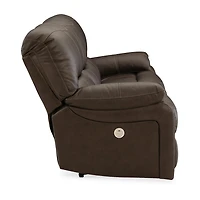 Signature Design By Ashley Leesworth Dual Power Leather Reclining Sofa