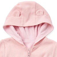 Okie Dokie Baby Girls Hooded Lightweight Puffer Jacket