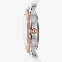 Skechers Womens Crystal Accent White Strap Watch Sr6235