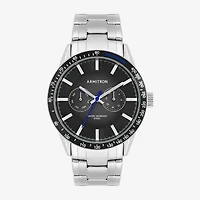 Armitron Mens Silver Tone Stainless Steel Bracelet Watch 20/5576bksv