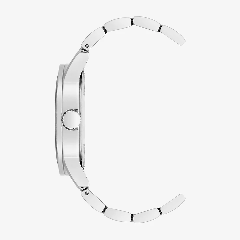 Armitron Mens Silver Tone Stainless Steel Bracelet Watch 20/5576bksv