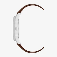 Armitron Mens Brown Leather Strap Watch 20/5596nvsvbn