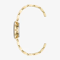 Armitron Womens Gold Tone Stainless Steel Bracelet Watch 75/5927bkgp