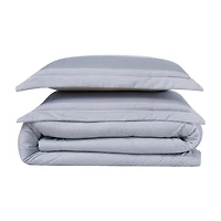 Truly Soft Grey Multi Stripe Midweight Comforter Set