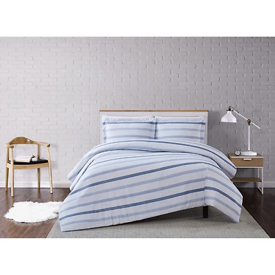 Truly Soft Waffle Stripe Duvet Cover Set