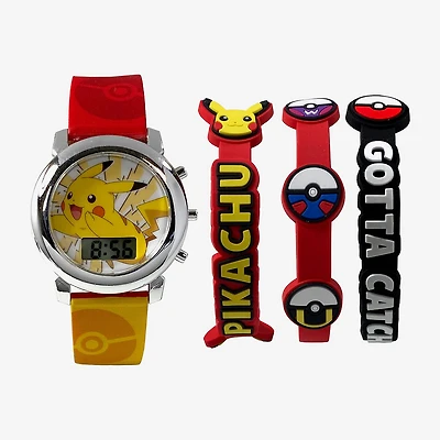 Pokemon Boys Multicolor Strap Watch Pok40074jc