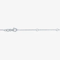 "Mom" Womens Lab Created Green Emerald Sterling Silver Heart 16 Inch Pendant Necklace