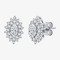 (G, Si1-Si2) 1 CT. T.W. Lab Grown White Diamond 10K Gold 12.4mm Marquise Stud Earrings