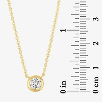 Diamond Addiction (G-H / I1-I2) Womens 1/3 CT. T.W. Lab Grown White Diamond 10K Gold Round 18 Inch Pendant Necklace
