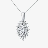 (G Womens 1 3/4 CT. T.W. Lab Grown White Diamond 10K Gold 18 Inch Pendant Necklace