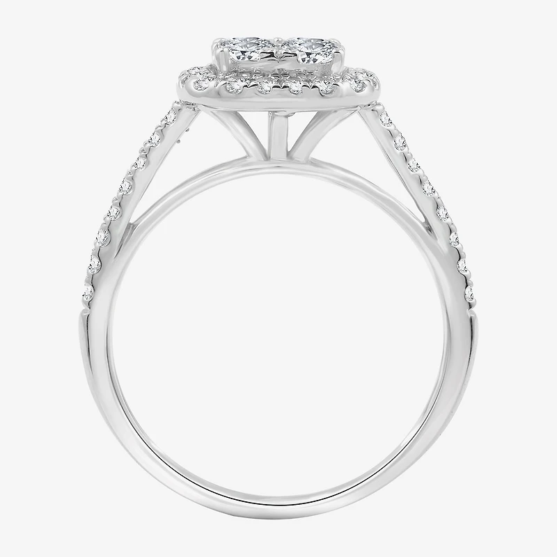 I Said Yes (H-I/I1) Womens 1 1/4 CT. T.W. Lab Grown White Diamond Sterling Silver Wedding Engagement Ring