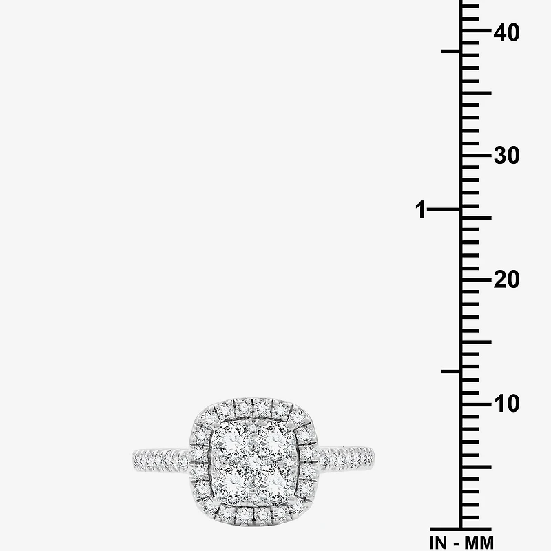 I Said Yes (H-I/I1) Womens 1 1/4 CT. T.W. Lab Grown White Diamond Sterling Silver Wedding Engagement Ring