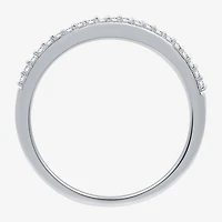 (H-I / I1) Womens 5/8 CT. T.W. Lab Grown White Diamond 14K Two Tone Gold Over Silver Side Stone Halo Bridal Set
