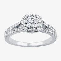 I Said Yes (H-I/I1) Womens 1 CT. T.W. Lab Grown White Diamond Sterling Silver Side Stone Engagement Ring