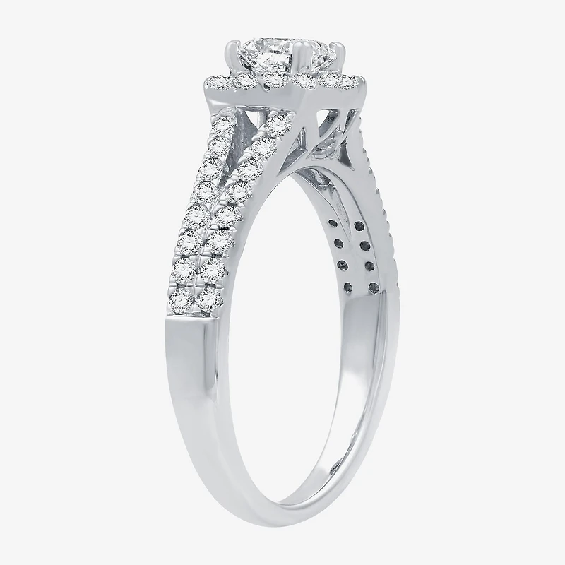 I Said Yes (H-I/I1) Womens 1 CT. T.W. Lab Grown White Diamond Sterling Silver Side Stone Engagement Ring