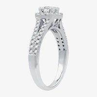 I Said Yes (H-I/I1) Womens 1 CT. T.W. Lab Grown White Diamond Sterling Silver Side Stone Engagement Ring