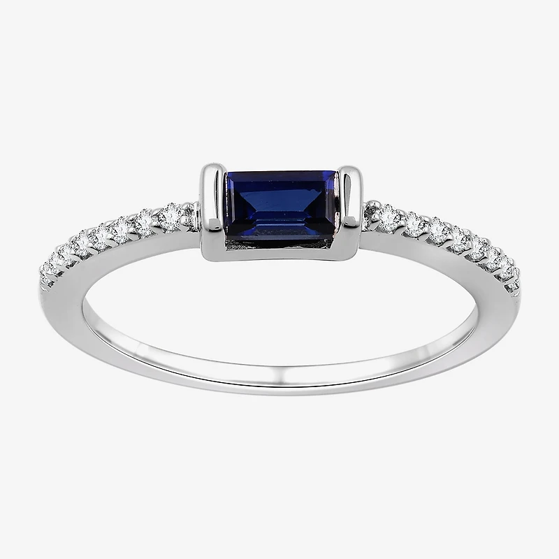 (H-I / I1) Womens 1/10 CT. T.W. Lab Grown White Diamond Sterling Silver Band