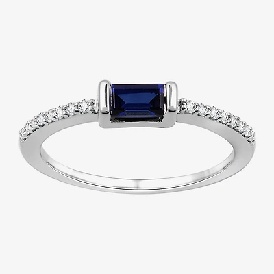 (H-I / I1) Womens 1/10 CT. T.W. Lab Grown White Diamond Sterling Silver Band