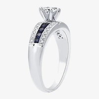 I Said Yes (H-I / I1) Womens 1/3 CT. T.W. Lab Grown White Diamond Sterling Silver Side Stone Engagement Ring