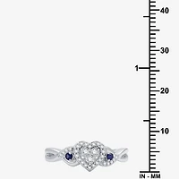 I Said Yes (H-I / I1) Womens 1/5 CT. Lab Grown White Diamond Sterling Silver Heart Side Stone Engagement Ring