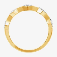 I Said Yes (H-I/I1) Womens 1/10 CT. T.W. Lab Grown White Diamond 14K Gold Over Silver Sterling Wedding Band