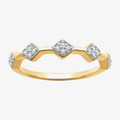 I Said Yes (H-I/I1) Womens 1/10 CT. T.W. Lab Grown White Diamond 14K Gold Over Silver Sterling Wedding Band