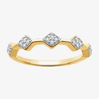 I Said Yes (H-I/I1) Womens 1/10 CT. T.W. Lab Grown White Diamond 14K Gold Over Silver Sterling Wedding Band