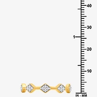 I Said Yes (H-I/I1) Womens 1/10 CT. T.W. Lab Grown White Diamond 14K Gold Over Silver Sterling Wedding Band