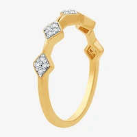 I Said Yes (H-I/I1) Womens 1/10 CT. T.W. Lab Grown White Diamond 14K Gold Over Silver Sterling Wedding Band