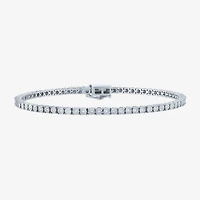 (G-H / I1- I2) Womens 1/10 CT. T.W. Lab Grown White Diamond Sterling Silver 7.25 Inch Tennis Bracelet