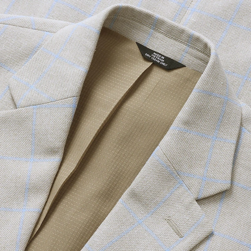 Haggar Mens Big and Tall Windowpane Classic Fit Sport Coat