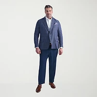 Haggar Mens Big and Tall Windowpane Classic Fit Sport Coat