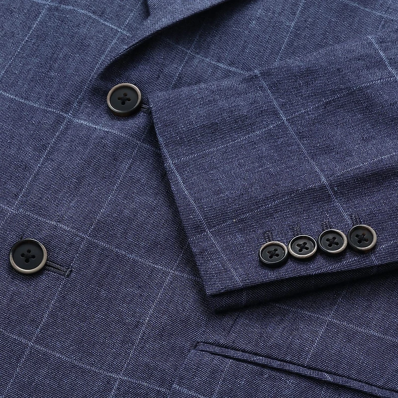 Haggar Mens Big and Tall Windowpane Classic Fit Sport Coat