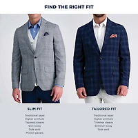 Haggar JMH Mens Big and Tall Geometric Stretch Fabric Classic Fit Sport Coat