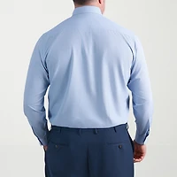 Haggar Smart Wash Big and Tall Mens Classic Fit Easy Care Long Sleeve Dress Shirt