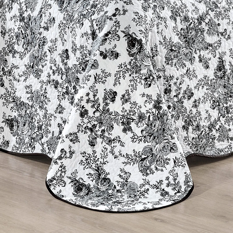 Laurel Manor Toile Garden Cotton Bedspread