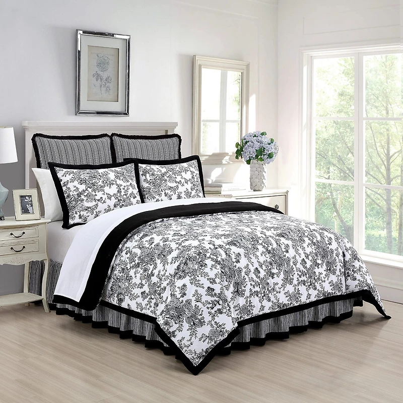Laurel Manor Toile Garden Comforter Set