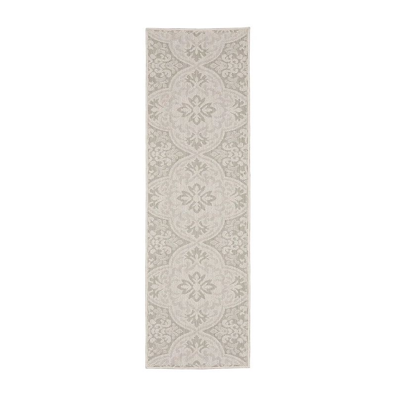 Covington Home Pamplona Floral Trellis 22" X 87" Indoor Outdoor Rectangular Runner