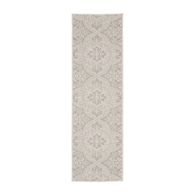 Covington Home Pamplona Floral Trellis 22" X 87" Indoor Outdoor Rectangular Runner