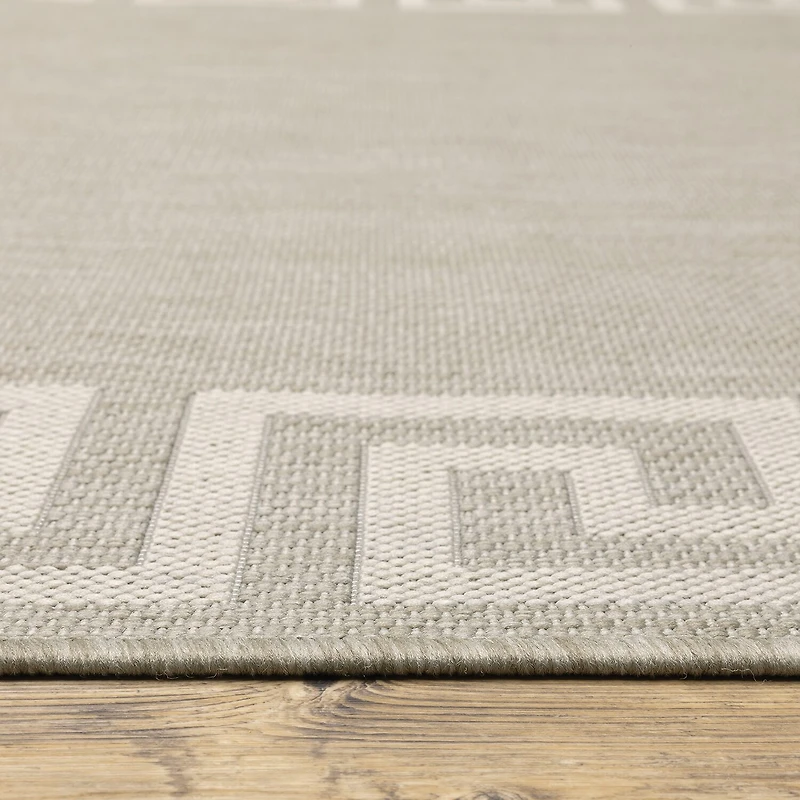 Covington Home Pamplona Greek Key Border 22" X 87" Indoor Outdoor Rectangular Runner