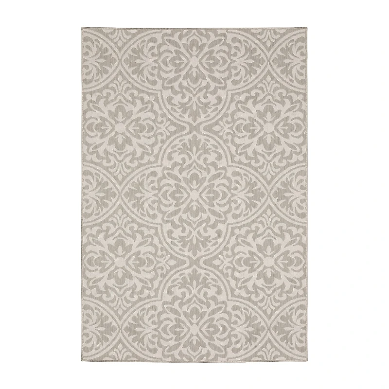 Covington Home Pamplona Damask Flatweave 39" X 60" Indoor Outdoor Rectangular Accent Rug