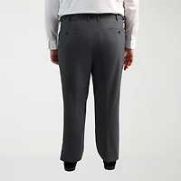 Haggar JMH Mens Big and Tall Regular Fit Diamond Flat Front Suit Pant