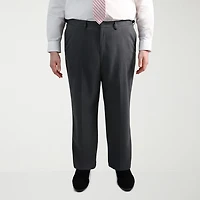 Haggar JMH Mens Big and Tall Regular Fit Diamond Flat Front Suit Pant