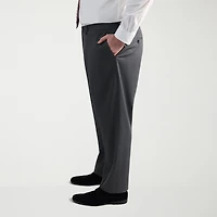 Haggar JMH Mens Big and Tall Regular Fit Diamond Flat Front Suit Pant
